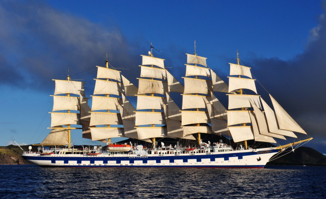 Обои картинки фото royal clipper, корабли, парусники, парусник, море