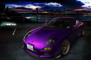 Картинка автомобили виртуальный+тюнинг mazda rx7 purple tuning