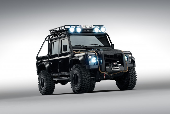 Обои картинки фото автомобили, land-rover, land, rover, defender, 110, 007, spectre, 2015г