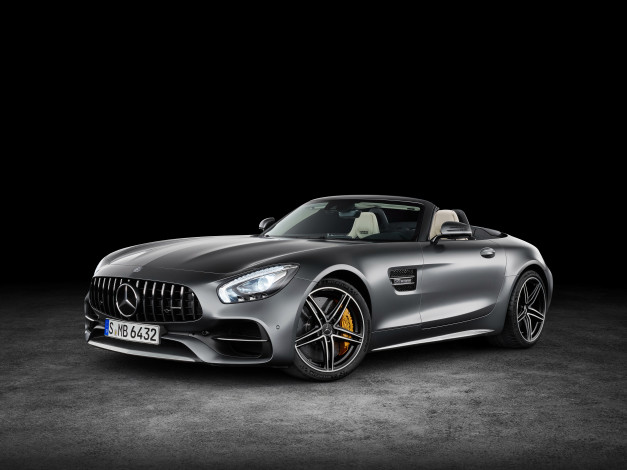 Обои картинки фото автомобили, mercedes-benz, roadster, mercedes-amg, gt, c, 2016г, r190