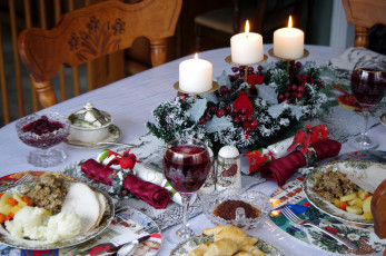 Картинка праздничные сервировка праздник вино свечи