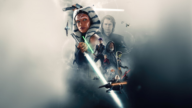 Обои картинки фото ahsoka  , мини–сериал 2023, кино фильмы, ahsoka, асока, фантастика, фэнтези, боевик, драма, сериал, disney