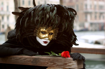 Картинка разное маски карнавальные костюмы венеция черный роза перья