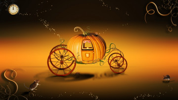 Картинка праздничные хэллоуин мышь карета золушка тыква