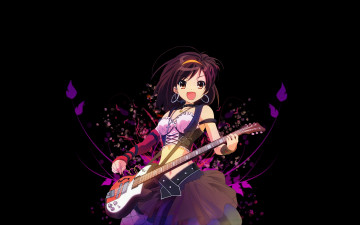 Картинка аниме the melancholy of haruhi suzumiya харухи гитара