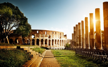 обоя колизей, города, рим, ватикан, италия, мир, история, античный