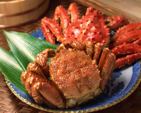 Картинка еда рыба морепродукты суши роллы крабы блюдо