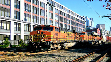 Картинка техника поезда грузовой состав железная дорога локомотивы рельсы