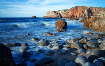 обоя природа, побережье, камни