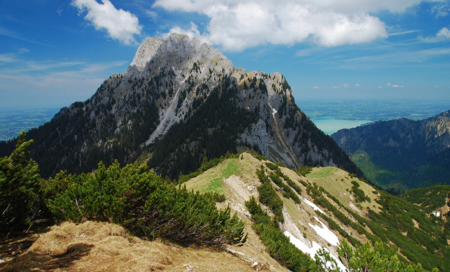 Обои картинки фото альпы, германия, природа, горы, деревья, трава