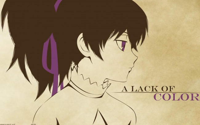 Обои картинки фото аниме, darker than black, yin, девушка, векторная, графика, лента