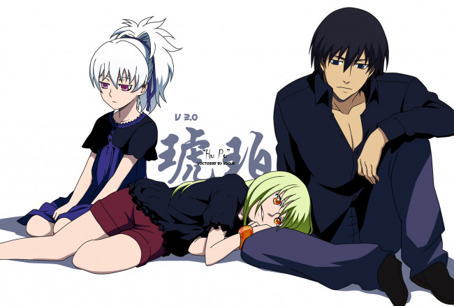 Oboi Anime Darker Than Black Hei Amber Muzhchina Devushki Yin Kartinki Na Rabochij Stol Skachat Besplatno