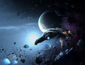 Картинка фэнтези космические+корабли +звездолеты +станции планета корабль abikk арт космос свет