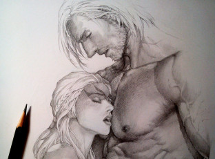 Картинка рисованное люди любовь женщина пара мужчина