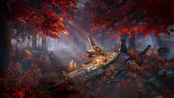 Картинка фэнтези космические+корабли +звездолеты +станции корабль арт sci-fi деревья осень лес