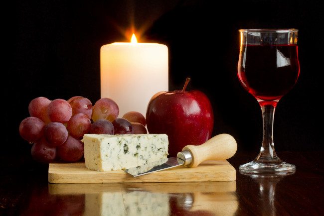 Обои картинки фото еда, натюрморт, вино, фрукты, сыр