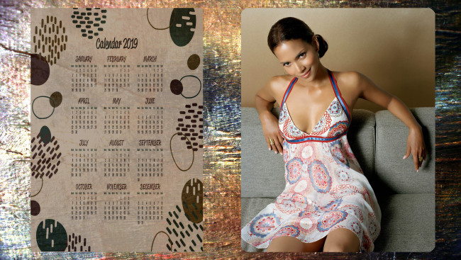 Обои картинки фото календари, девушки, улыбка, взгляд, женщина
