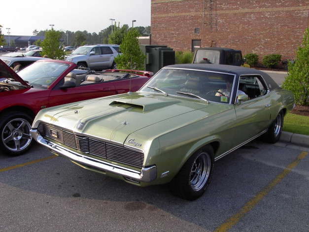 Обои картинки фото 1969, mercury, couger, classic, автомобили, выставки, уличные, фото