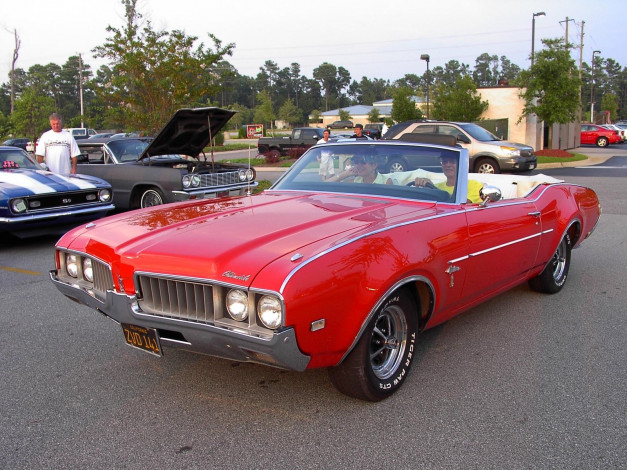 Обои картинки фото 1969, oldsmobile, cutlass, convertible, classic, автомобили