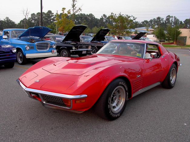 Обои картинки фото 1972, chevrolet, corvette, classic, автомобили, выставки, уличные, фото