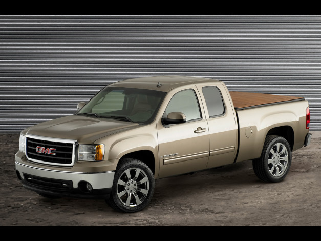 Обои картинки фото 2007, gmc, sierra, 1500, extended, cab, texas, edition, автомобили, gm