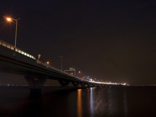 Картинка города мосты огни вечер