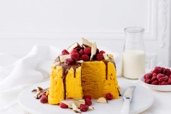 Картинка еда торт только сладкое десерт пирожное молоко шоколад малина dessert cake food raspberries