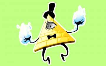 Картинка мультфильмы gravity+falls gravity falls треугольник арт глаз огонь bill cipher шляпа бантик