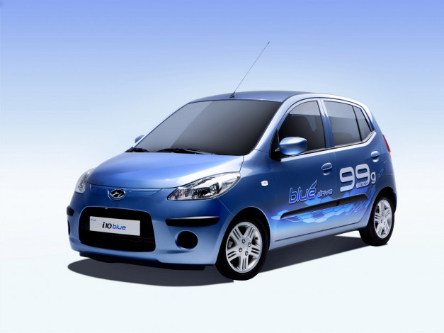 Обои картинки фото hyundai i10 blue drive concept 2010, автомобили, hyundai, i10, blue, drive, concept, 2010