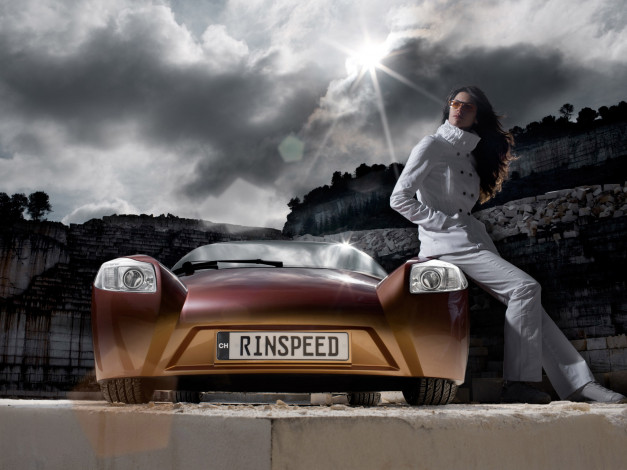 Обои картинки фото rinspeed ichange concept 2009, автомобили, -авто с девушками, 2009, rinspeed, ichange, concept