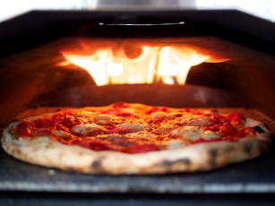 Картинка еда пицца печь огонь