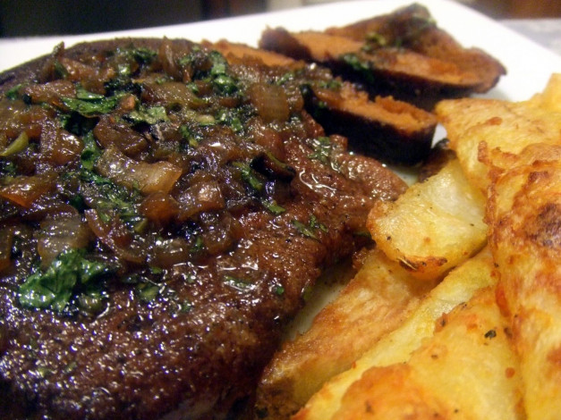 Обои картинки фото еда, мясные блюда, мясо, стейк, картофель