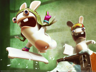 Картинка rayman raving rabbids видео игры rabbits
