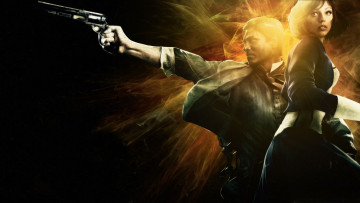 Картинка bioshock infinite видео игры девушка мужчина оружие