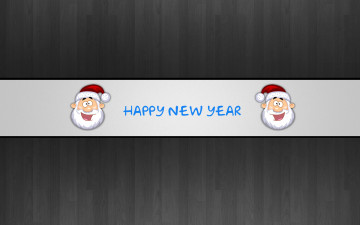 Картинка happy new year праздничные разное новый год санта надпись полоса