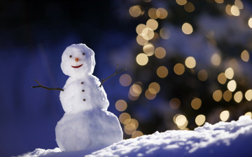 обоя праздничные, снеговики, снеговик