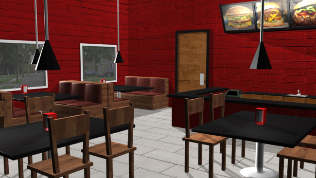 Обои картинки фото 3д графика, реализм , realism, столы, ресторан, столовая, стулья