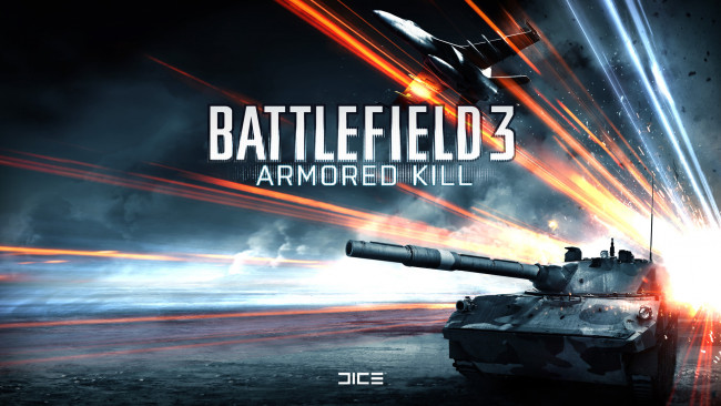 Обои картинки фото видео игры, battlefield 3, танк, самолет, лучи