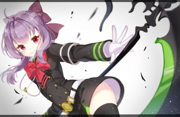 Картинка аниме owari+no+seraph оружие hiiragi shinoa девушка jimmy owari no seraph