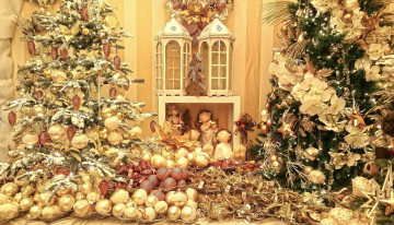 Картинка праздничные Ёлки ёлки мишура шишки декорации шарики украшения игрушки