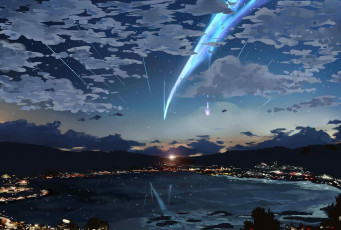 Картинка аниме kimi+no+na+wa комета