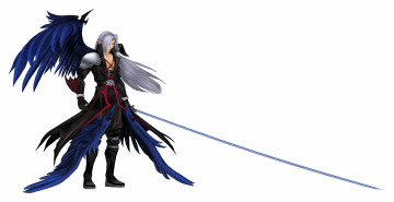 Картинка аниме final+fantasy крылья воин sephiroth меч