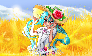 Картинка аниме vocaloid девочка