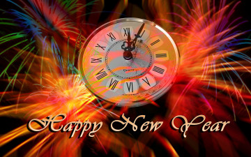 Картинка праздничные векторная+графика+ новый+год часы