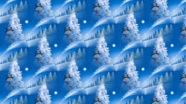 Обои картинки фото праздничные, векторная графика , новый год, текстура, снеговик, фон, ёлочка, праздник, новый, год