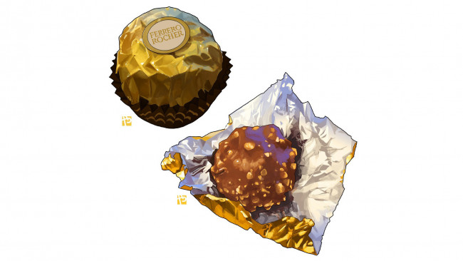 Обои картинки фото рисованное, еда, конфета, обертка