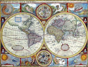 обоя разное, глобусы, карты, карта, мира, полушария, старинный