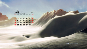 Картинка календари природа снег горы