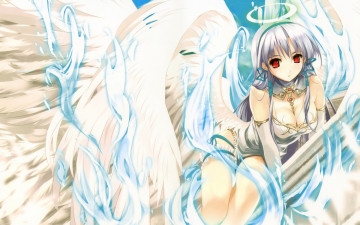 обоя аниме, -angels & demons, ангел, девушка