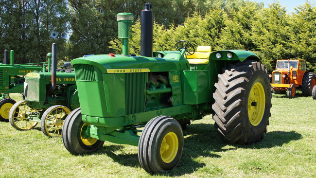 Обои картинки фото john deere 5010 tractor, техника, тракторы, трактор, колесный